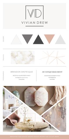 the website for vilian drew is shown with different colors and shapes, including geometrics