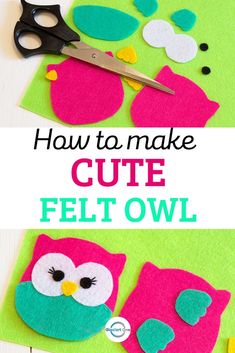 how to make cute felt owl craft for kids