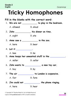 the worksheet for tricky homos