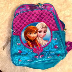 Disney Frozen Disney Purple Bags For Back To School, Disney Purple Back To School Bag, Purple Disney Bags For Back To School, Disney Blue Bags For End Of School Year, Frozen Things, Minnie Mouse Purse, Disney Princess Backpack, Princess Backpack, Mickey Mouse Backpack