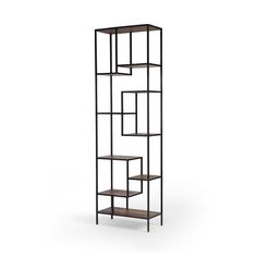 CIRD-38E1-E2_PRM_1 Staggered Shelves, Cast Iron Beds, Pine Shelves, Black Bookcase, Metal Bookcase, Reclaimed Doors, Small Bookcase, Modern Bookcase, Iron Bed