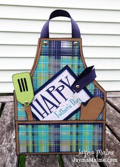 a happy father's day card made with the plaid apron stamp set by newton newton