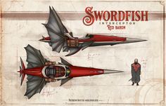 the concept artwork for swordfish red baron