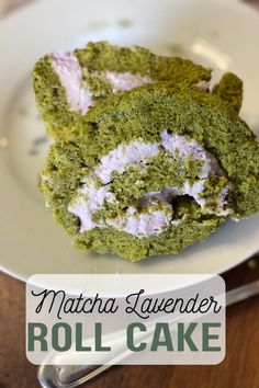 matcha roll cake recipe matcha lavender Cake Ideas Flavors, Fun Cake Flavors, Matcha Roll Cake Recipe, Unique Cake Flavors, Lavender Frosting, Cake With Lavender, Different Cake Flavors, Lavender Matcha