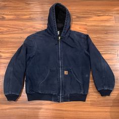 Carhartt Canvas Zip Up Jacket - Men’s Size Medium Used Make An Offer! Create A Bundle! Navy Zip Up, Carhartt Zip Up, Vintage Zip Up, Cargarte Jacket, Carhartt Jacket Outfit Men, Carhartt Mens Fashion, Blue Carhartt Jacket, Men Jean Jacket, Carhartt Jacket Outfit