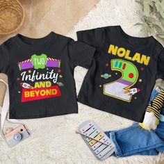 Personalized Toy 2nd Birthday Shirt, Two Infinity and Beyond Shirt, Toy Cartoon Tee, Birthday Boy Shirt, Space Toy Theme Kid Toddler Shirt LS4357 Welcome to my store! I will help you to have a good shopping experience as much as I can. If you have any request please feel free to message me. I will reply as soon as possible. I have listed some information to help you below: HOW TO ORDER? : Choose the color and size you want. If available, enter the customization information in the text box. Click Two Infinity And Beyond Shirt, To Infinithree And Beyond Birthday, Two Infinity And Beyond Birthday, 2nd Birthday Shirt, Summer Graphic Tee, Space Toys, Birthday Boy Shirts, Mens Long Sleeve Tee, Boys Shirts