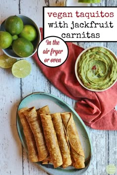 vegan taquitass with jackfruit cantalas on the air fryer or oven