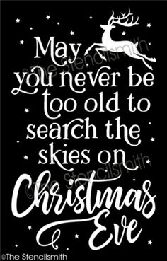 a black and white christmas card with the words, may you never be too old to search