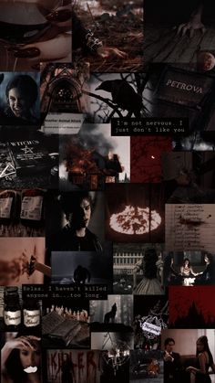 a collage of photos with the words, movies and characters in them on it