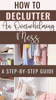 Learn how to declutter when you don't know where to start. Practical decluttering tips and hacks to help you clean and declutter your home when you have too much stuff. A how-to decluttering guide when you're overwhelmed by the mess. Read more for home decluttering inspiration and ideas. Messy Home, Home Decluttering, No Energy, Too Much Stuff, Decluttering Inspiration, Messy House, Decluttering Tips, How To Declutter, Declutter Your Home