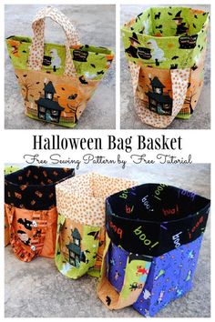 the halloween bag is made from fabric