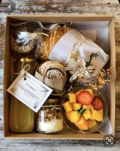 a box filled with different types of food