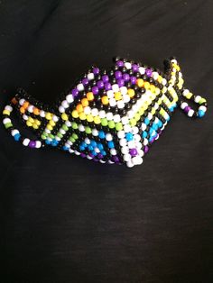 Brand new! Hand Made! Great for raves. If you have any questions or any ideas for a mask design feel free to send me a message! Masks must be payed for within 48 hours. Contact me with questions. Kandi Diy, Plastic Bead Crafts, Scene Clothes, Kandi Mask, Rave Mask, Kandi Kid, Kandi Ideas, Scene Outfits, Costume Masks