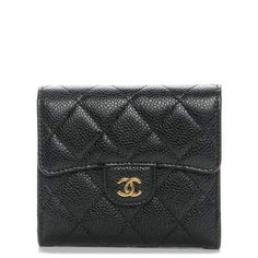 Chanel Flap Compact Wallet Diamond Quilted Black Chanel Coin Pouch, Black Chanel Wallet, Chanel Flap Wallet, Purse List, Chanel Small Wallet, Designer Wallets For Women, Board Mood, Luxury Wallets, Obx Dr