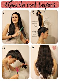 How To Cut Layers | Diary of a Mad Crafter Haircut Layers, Cut Long Hair, Perfect Ponytail, Makeup Tip, Cut My Hair