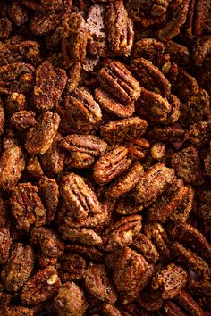 a pile of pecans sitting on top of a table