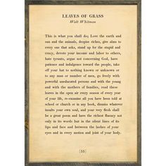 an old book page with the words laws of grass