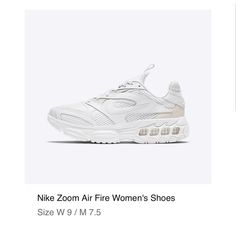 Only Wore A Few Times Nike Zoom Air Fire, Nike Zoom Air, Air Fire, Nike White, Nike Air Zoom, Shoes Nike, Nike Zoom, White Nikes, Nike Shoes