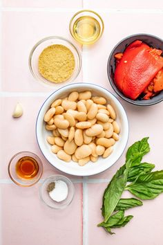 the ingredients to make this dish are in bowls