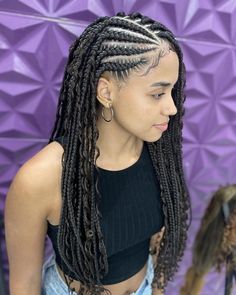 Cabelo Black, Cutest Hairstyles, Job Goals, Cornrows Hairstyles, Short Box Braids Hairstyles, Short Box Braids, Quick Braided Hairstyles, Fulani Braids