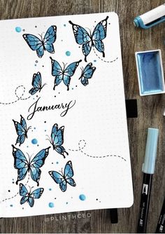 37 Best January Spreads to Start off 2021 - atinydreamer Bujo January, Journal Painting, Bujo Spreads, Bullet Journal Ideas Templates, Bullet Journal Mood Tracker Ideas