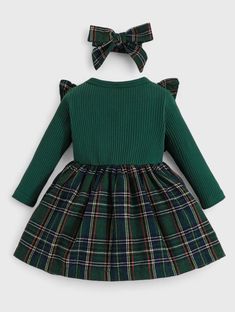 Dress your little one in holiday charm with our Baby Girl Tartan Print Bow Front Ruffle Trim Dress with Headband for Christmas. This festive outfit features a classic tartan print, a sweet bow front, and delicate ruffle trim details, complete with a matching headband. Perfect for Christmas celebrations and family photos, your baby girl will look adorable and feel cozy throughout the festivities. Girls Tartan Dress, Woman Costumes, Ruffle Trim Dress, Kid Clothes, Trim Dress, Tartan Dress, Matching Headband, Diy Baby