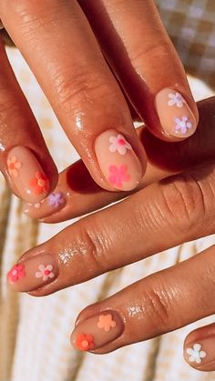 Simple Spring Nails, Basic Nails, Simple Acrylic Nails