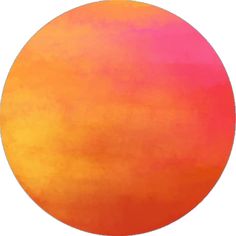 an orange and pink circle painted with watercolors