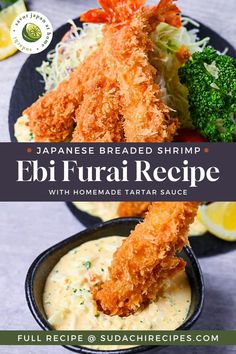 japanese breaded shrimp ebi tarai recipe with homemade tartar sauce