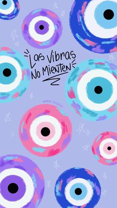 an image of colorful circles with the words las vibras no mnentos