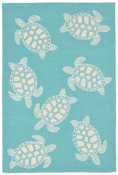 Trans Ocean Capri Turtle Blue Area Rug by Liora Manne main image Bathroom Gray, Aqua Bedding, Blue Outdoor Rug, Aqua Rug, Sarah Richardson, Aqua Area Rug, Palette Design, Synthetic Rugs, Boho Bathroom