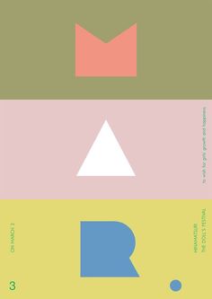 the minimalist poster is designed to look like it has been made with different colors and shapes