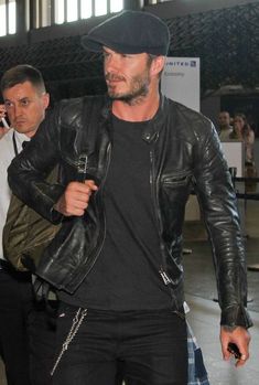 Cool Jackets For Men, Beckham Style, Black Leather Biker Jacket, Smart Casual Style, Men's Leather Jacket