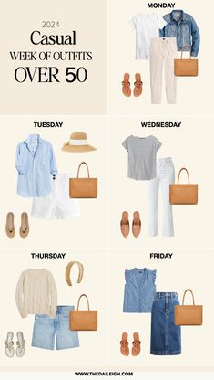 Chic Weekend Outfits Summer, Nancy Myers Style Outfits, Style Summer 2024, Summer Weekend Outfit, Must Have Clothes, Week Outfits, Capsule Wardrobe Casual