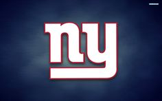 the new york giants logo on a blue background