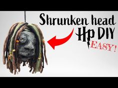 a head with dreadlocks hanging from it's side and the words shuken head hip diy easy