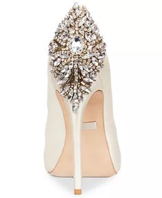 Badgley Mischka Kiara Embellished Peep-Toe Evening Pumps & Reviews - Heels & Pumps - Shoes - Macy's Bella Belle Shoes, Belle Shoes, Bride Sandals, Badgley Mischka Shoes Wedding, Luxe Wedding, Wedding Heels, Evening Shoes, Stiletto Pumps