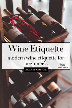 Elevate your social graces etiquette and refine your dining manners with Myka Meier's Online Wine Etiquette Course. From how to properly pour wine to which wine glass to use for which wine, you will unlock the secrets of sophisticated living. This exclusive wine and champagne etiquette course is meticulously crafted to empower you with the knowledge and poise required to navigate the world of wine with confidence. Click the link to enroll now and embark on a journey towards refined elegance! Types Of Wine Glasses, Wine Etiquette, Wine Basics, Social Graces, Learning Courses, Instructional Video