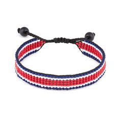 Embrace the pura vida spirit of Costa Rica with our Handmade Costa Rica Flag Bracelet! This stunning bracelet blends traditional craftsmanship with a boho-chic aesthetic, creating a wearable symbol of Costa Rican pride. Crafted with care by skilled artisans, each bracelet is a unique masterpiece. The colors of the Costa Rican flag - blue, white, and red - are intricately woven into the design, reflecting the natural beauty and vibrant culture of this enchanting country. Made with high-quality beads and a durable rope, this bracelet is as sturdy as it is stylish. Its adjustable design ensures a comfortable fit for wrists of all sizes, making it suitable for anyone who wants to showcase their love for Costa Rica. Whether you're a native Costa Rican or simply captivated by its lush landscapes Puerto Rican Bracelets, Adjustable Jubilee Friendship Bracelet, Casual Beach Bracelets With Adjustable Band, Casual Beaded Bracelets With Adjustable Band For Beach, Casual Beaded Wristband For Festivals, Adjustable Jubilee Beaded Bracelets For Friendship, Adjustable Jubilee Bracelet For Friendship, Resizable Casual Wristband For Friendship, Casual Resizable Friendship Wristband