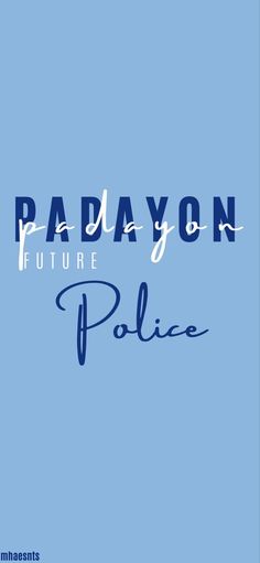 the words radagon future police on a blue background