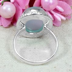 Natural Aqua Chalcedony Gemstone 925 Sterling Silver Blue Stone Simple Beautiful Boho Stacking Handmade Men Women Ring Anniversary Gift Ring. Description : Gemstone : Aqua Chalcedony Metal : 925 Sterling Silver Stone Size : 12 x 16 MM Approx Stone Shape :- Oval Cabochon Stamp :- 925 Weight : 6.37 Gram Approx handmade Item **Made to order** **This ring you will receive may vary from the image as no two gemstones are similar and images cannot define exact product definitions. ** Shipping Policy:- Silver Turquoise Ring With Bezel Setting, Adjustable Chalcedony Ring, Adjustable Silver Emerald Ring, Adjustable Round Chalcedony Ring, Silver Chalcedony Rings For Anniversary, Bezel Set Ring, Aqua Chalcedony, Moonstone Jewelry, Women Ring