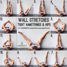 Wall Stretches, دورة شهرية, Tight Hamstrings, Newborn Feeding, Easy Yoga Poses