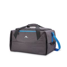 Cramped for space? This High Sierra duffel conveniently packs away when not in use. The easily adjustable low profile shoulder strap and padded grab handle provides total comfort on the go. With an external zippered slip pocket and large main opening your packing and unpacking can be done in a cinch. Color: gray/indigo. Gender: unisex. Age Group: adult. Pattern: Solid. Nylon Bag With Zipper For Camping, Nylon Bags With Zipper Closure For Camping, Functional Gray Duffle Bag For Daily Use, Affordable Functional Gray Duffle Bag, Nylon Bag With Zipper Closure For Camping, Multifunctional Outdoor Duffle Bag With Zipper Closure, Gray Rectangular Outdoor Travel Bag, Nylon Camping Bag With Zipper Closure, Functional Rectangular Camping Bag