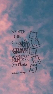 the sky is filled with clouds and some writing on it that says we keep this love in a photo graph