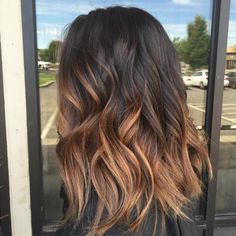 Caramel Ombre For Brown Hair Brunette Ombre, Chocolate Brown Hair Color, Hair Color Chocolate, Brown Ombre Hair, Chocolate Hair, Chocolate Brown Hair, Ombré Hair, Brown Balayage, Trendy Hair Color