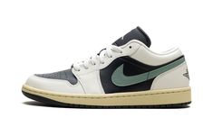 Air Jordan 1 Low WMNS "Jade Smoke" - Stadium Goods Luxury Low-top Jordan Shoes With Air Max Cushioning, Jordan Lows Earth Tones, Air Jordans Low, Jordans Low, Jordan New, Retro Basketball Shoes, Spaghetti Strap Bodycon Dress, Summer Capsule, Plus Size Bodycon Dresses