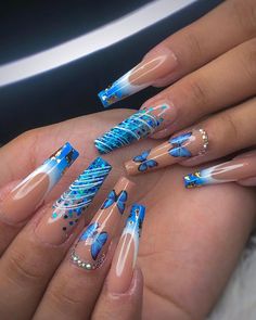 Ballet Nails, Finger Nail Art, Long Nail Designs, Colorful Nails, Her Nails, Long Acrylic Nails Coffin, Nailed It