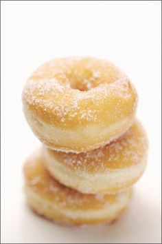 three donuts stacked on top of each other