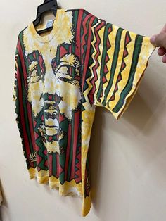 "Item :Vintage 90s bob marley Rasta all over print tiger tshirt Armpit to Armpit :24\" Length :29\" XLarge metarials 100%cotton conditions used vintage refer to pics carefully made in usa original / authentic ACCEPT PAYMENT: PAYPAL ONLY ALL ITEM WILL BE SHIPPED WITHIN 3-5 BUSINESS DAY AFTER RECEIVING CLEARED PAYMENT AND DELIVERED 3-5WEEKS WE ARE USING POST MALAYSIAN WITH YOUR TRACKING NUMBER. PLEASE LEAVE YOUR PHONE NUMBER DURING PURCHASE.PHONE NUMBER REQUIRES FOR MALAYSIAN POST (VERY IMPORTANT) Vintage Cotton T-shirt With All Over Print, Casual Multicolor Vintage Print T-shirt, Vintage All Over Print T-shirt For Streetwear, Vintage Multicolor Graffiti Print T-shirt, Vintage All-over Print T-shirt For Streetwear, Vintage All Over Print Streetwear Tops, Vintage All Over Print Tops For Streetwear, 90s Printed Multicolor T-shirt, 90s Style Printed Multicolor T-shirt