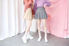 Gender: Women Material: Cotton Material: Polyester Style: Kawaii, Lolita, Aesthetic Pattern Type: Solid Silhouette: Pleated Decoration: None Dresses Length: Above Knee, Mini Waistline: Empire Dresses Length: Mini Color Style: Natural Color Fabric Type: Broadcloth Size (cm) Waist Length XS 62 36 S 66 36 M 70 37 L 74 38 XL 78 39 XXL 82 39 Size (inch) Waist Length XS 24.41 14.17 S 25.98 14.17 M 27.56 14.57 L 29.13 14.96 XL 30.71 15.35 XXL 32.28 15.35 Y2k Aesthetic Fashion, Aesthetic Clothing Stores, Egirl Outfits, Aesthetic Clothing, Pleated Mini Skirt, Edgy Outfits, Y2k Aesthetic, School Fashion, Lolita Fashion